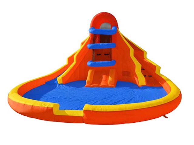 Outdoor Water Park Equipment , Inflatable Slide With Pool BY-AWP-089